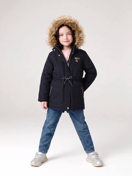 Parka fille 3 en 1 hiver à capuche DARK GREEN+kaki+noir+PURPLE DARK+sauge - vertbaudet enfant 