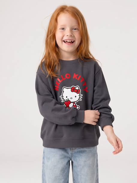 Hello Kitty sweatshirt for girls grey blue - vertbaudet enfant 