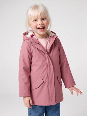Raincoat with Sherpa Lining for Girls - vertbaudet enfant