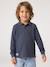 Long-sleeved polo shirts for boys slate blue - vertbaudet enfant 