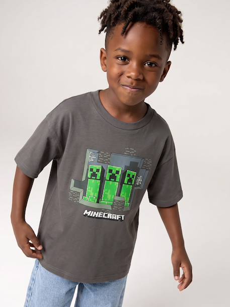 Short-sleeved T-shirt for boys by Minecraft mouse grey - vertbaudet enfant 