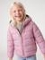 Lightweight hooded puffer jacket for girls grey green+lilac+navy blue+plum+rose - vertbaudet enfant 