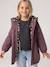 Hooded Parka with Faux Fur Lining for Girls black+camel+dark green+dusky pink+navy blue+plum - vertbaudet enfant 