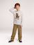 Long-sleeved T-shirt for boys bordeaux red+marl white+slate grey - vertbaudet enfant 