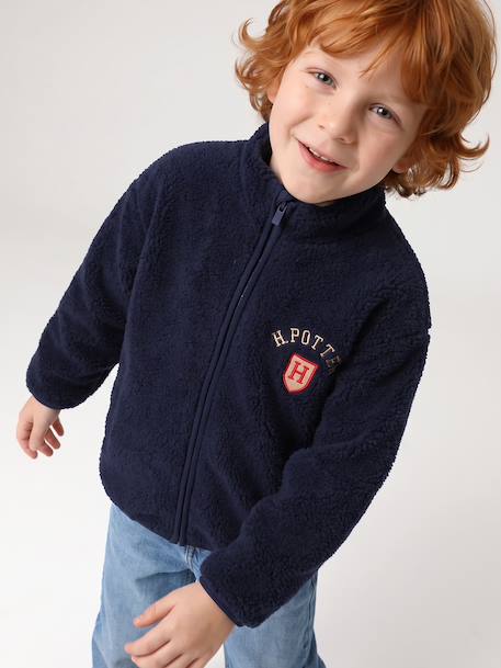 Veste zippée en sherpa Harry Potter garçon marine - vertbaudet enfant 