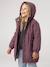 Hooded Parka with Faux Fur Lining for Girls black+camel+dark green+dusky pink+navy blue+plum - vertbaudet enfant 