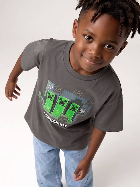 Short-sleeved T-shirt for boys by Minecraft mouse grey - vertbaudet enfant 