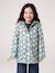Printed hooded raincoat for girls green+multicoloured+navy blue+vanilla - vertbaudet enfant 