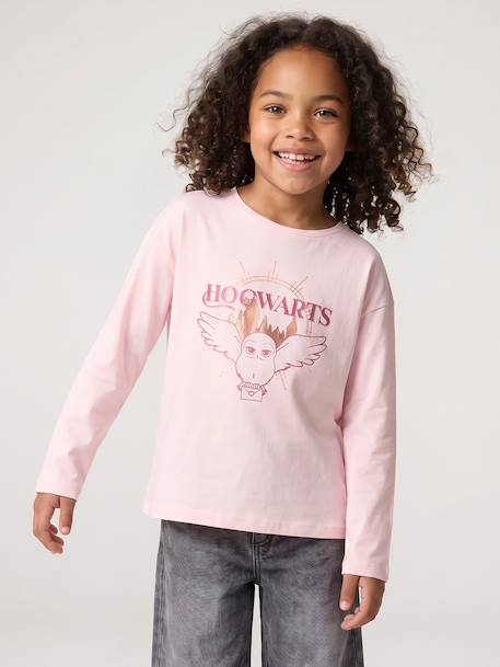 Long-sleeved T-shirt HARRY POTTER for girls pale pink - vertbaudet enfant 