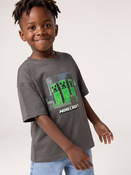 Short-sleeved T-shirt for boys by Minecraft mouse grey - vertbaudet enfant 