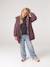Hooded Parka with Faux Fur Lining for Girls black+camel+dark green+dusky pink+navy blue+plum - vertbaudet enfant 