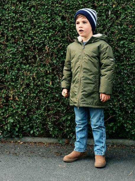 Coupe vent long enfant garçon olive - vertbaudet enfant 
