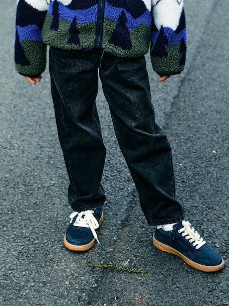 Jean loose morphologie medium double stone+noir - vertbaudet enfant 