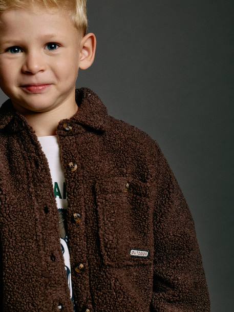 Sherpa Shirt for Boys ecru+hazel - vertbaudet enfant 