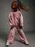 Wide-leg joggers for girls old rose - vertbaudet enfant 