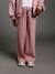Wide-leg joggers for girls old rose - vertbaudet enfant 