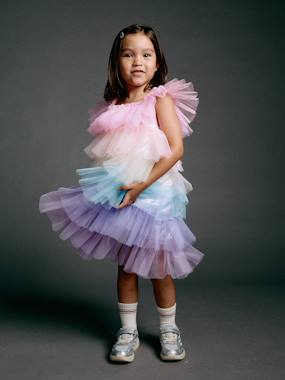 Fancy dress ruffle dress - vertbaudet enfant