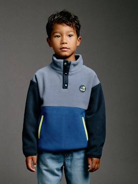 Sweat polaire garçon manches longues - vertbaudet enfant