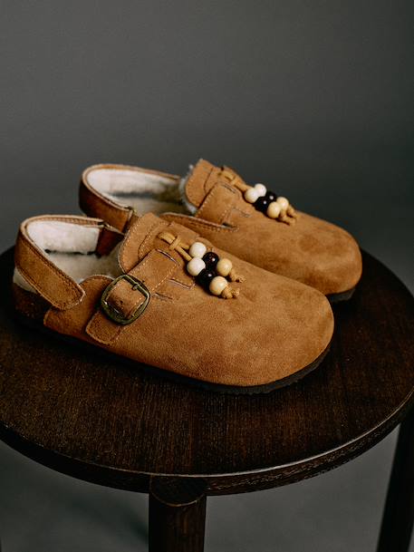 Mule slippers for girls brown - vertbaudet enfant 