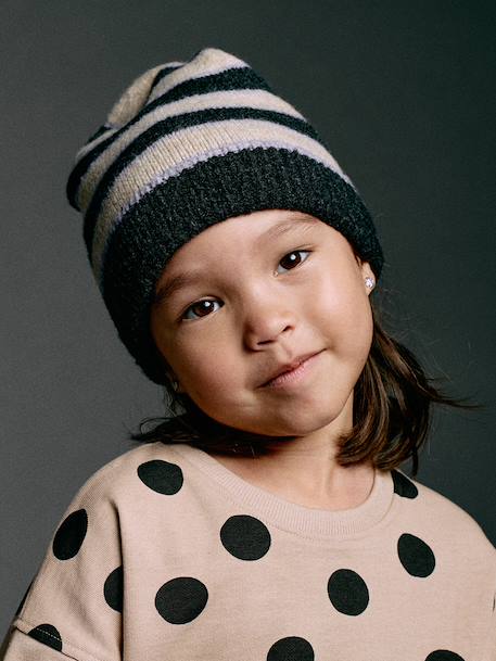 Ensemble fille bonnet, snood et gants tricot anthracite - vertbaudet enfant 