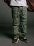 Pantalon style jogger doublé polaire garçon facile à enfiler encre+NOISETTE+vert sauge - vertbaudet enfant 