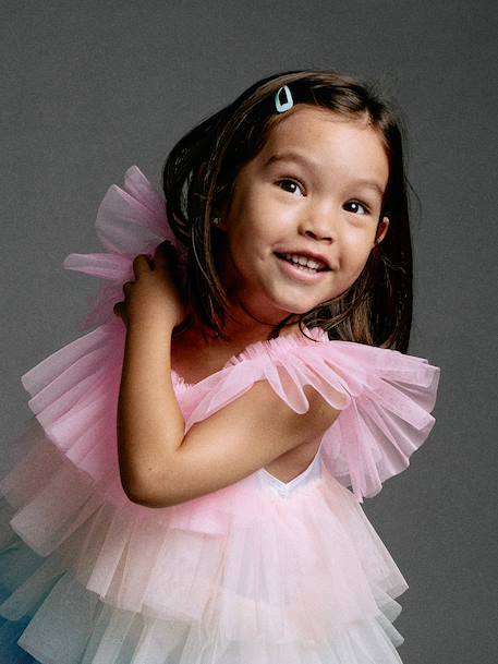 Fancy dress ruffle dress multicoloured - vertbaudet enfant 
