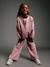 Zip-up sweatshirt for girls old rose - vertbaudet enfant 