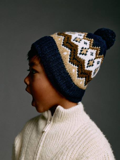 Ensemble garçon bonnet, snood et gants moka - vertbaudet enfant 