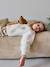 Buttoned cardigan for girls ecru+old rose - vertbaudet enfant 