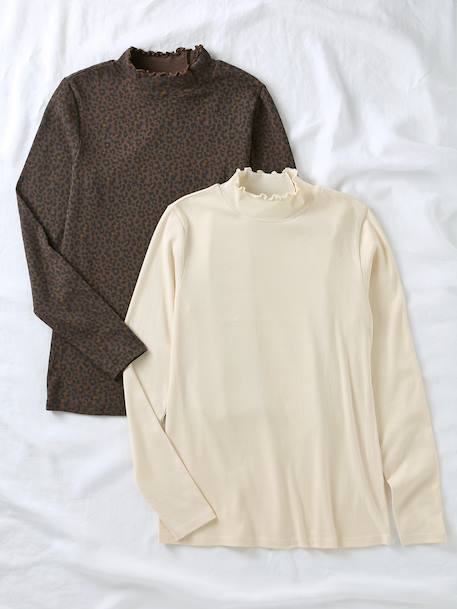 Lot de 2 t-shirt de grossesse écru - vertbaudet enfant 