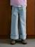 Jean large enfant fille denim bleached - vertbaudet enfant 
