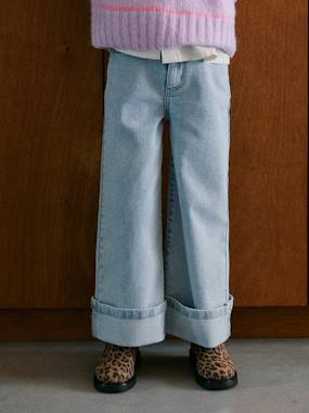 Wide-leg jeans for girls - vertbaudet enfant