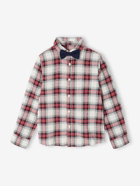 Chemise garçon avec nœud papillon écru - vertbaudet enfant 