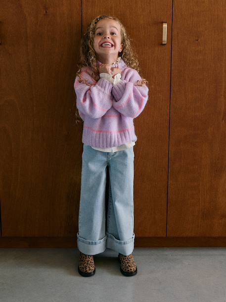 Pull loose fille violet - vertbaudet enfant 