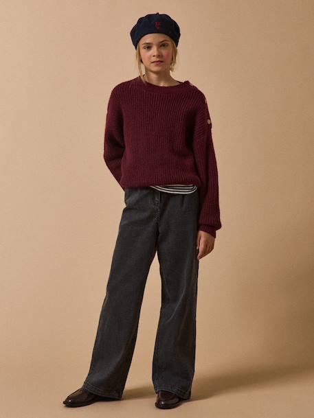 Pull perlée bordeaux - vertbaudet enfant 