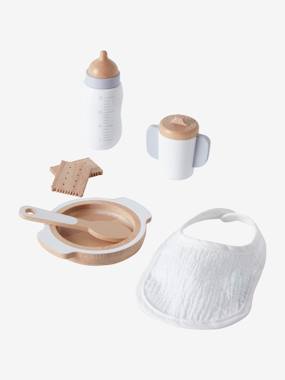 Toys-Set of Wooden Mealtime Accessories for Dolls - FSC®100% Certified