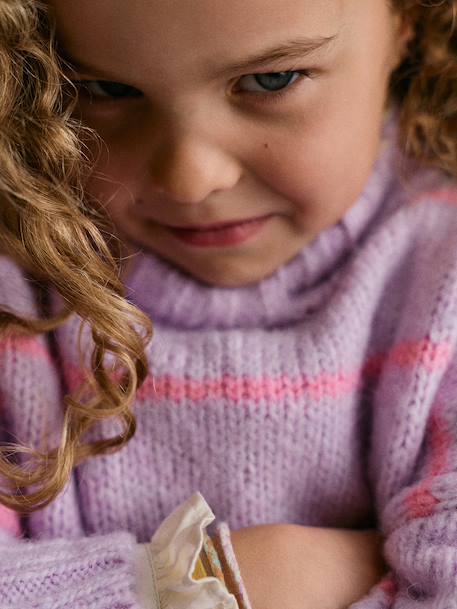 Pull loose fille violet - vertbaudet enfant 