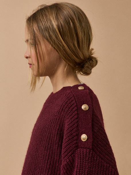 Pull perlée bordeaux - vertbaudet enfant 