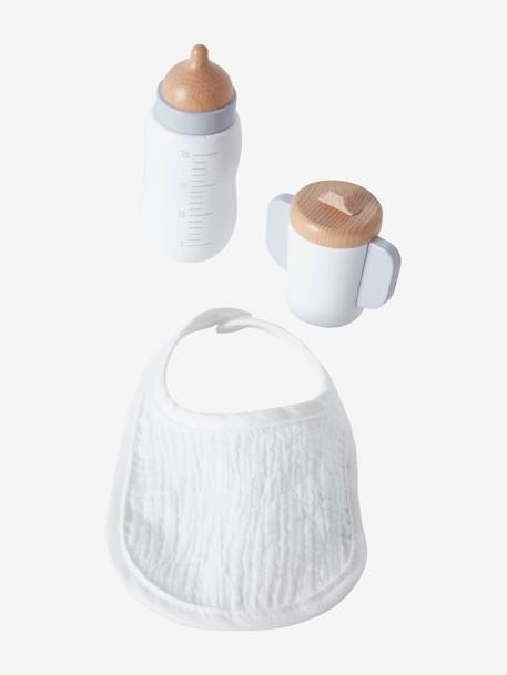 Set accessoires repas poupon en bois FSC® blanc - vertbaudet enfant 