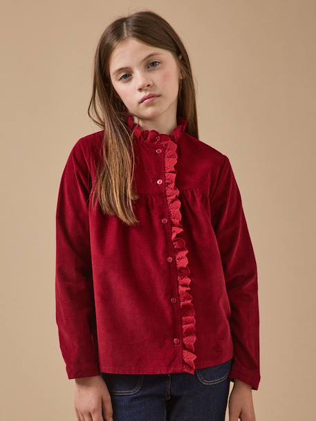 Long-sleeved shirt by CYRILLUS red - vertbaudet enfant 