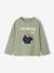 Long-sleeved T-shirt for boys sage green+white - vertbaudet enfant 