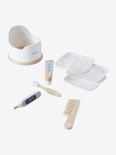 Set accessoires hygiène poupon en bois FSC® blanc - vertbaudet enfant 