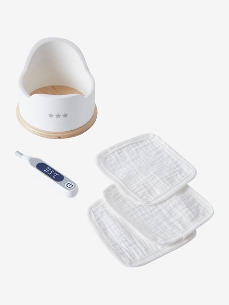 Set accessoires hygiène poupon en bois FSC® blanc - vertbaudet enfant 