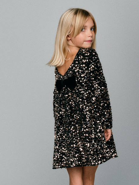 Sequin dress for girls chocolate - vertbaudet enfant 