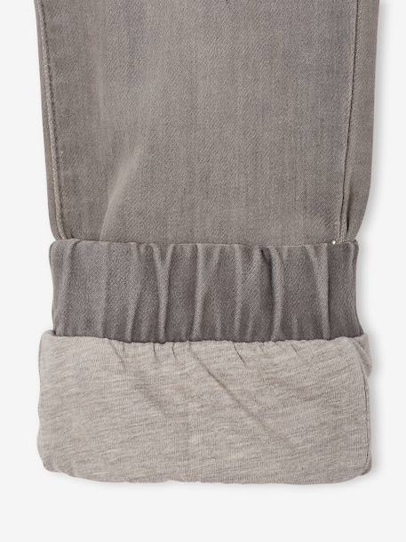 Denim joggers for boys light grey denim - vertbaudet enfant 