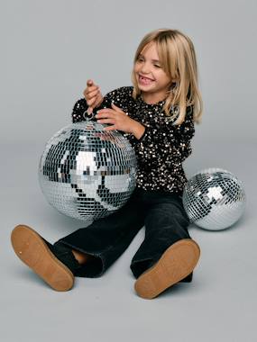Sequin sweatshirt for girls - vertbaudet enfant