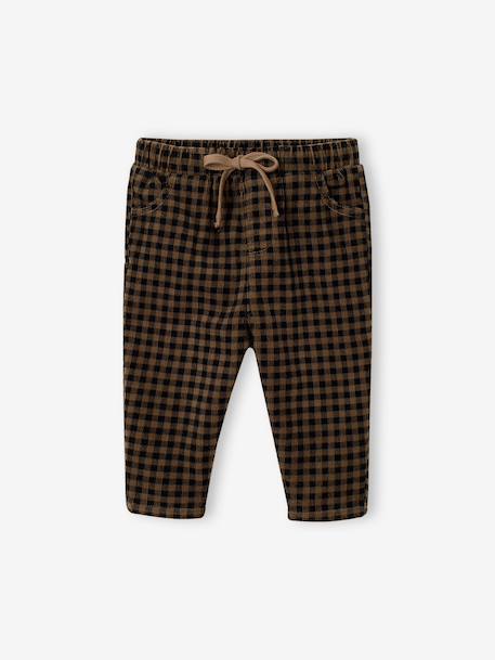 Corduroy trousers for baby boys anthracite - vertbaudet enfant 