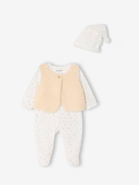 Ensemble dors bien gilet bonnet bébé fille écru - vertbaudet enfant 