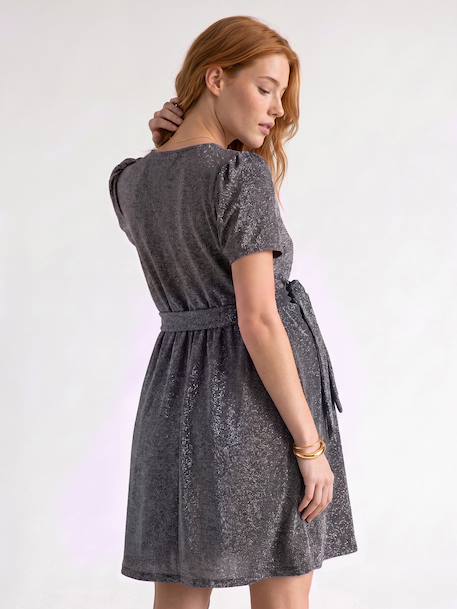 Wrap maternity and nursing dress silver - vertbaudet enfant 