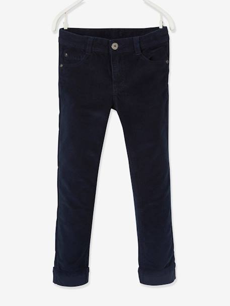 Pantalon slim velours garçon bordeaux+CAMEL+encre - vertbaudet enfant 